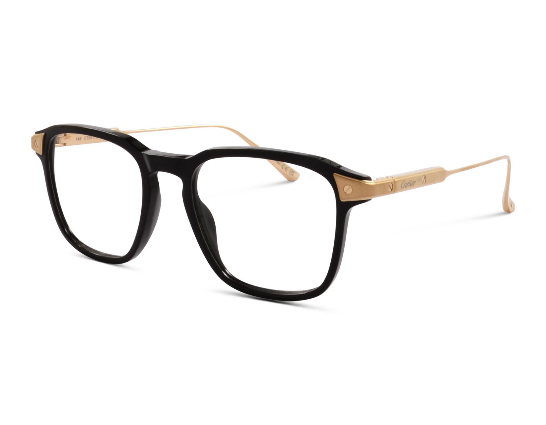 Cartier CT0611O 001 XL 52 Schwarz/Goldfarben