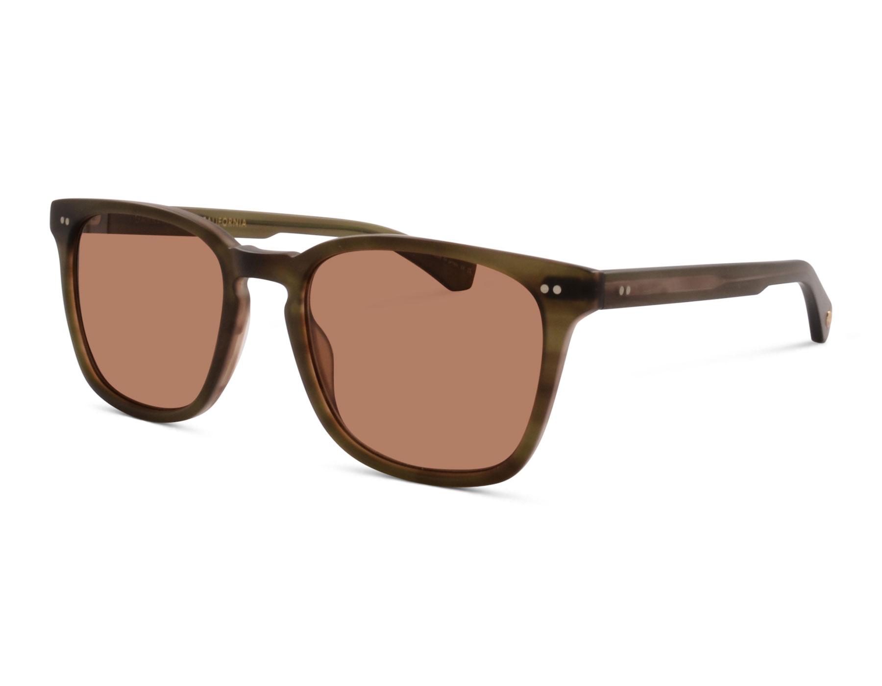 GARRETT LEIGHT EARVIN SUN 53 Matte Olive Tortoise/Oak Polar