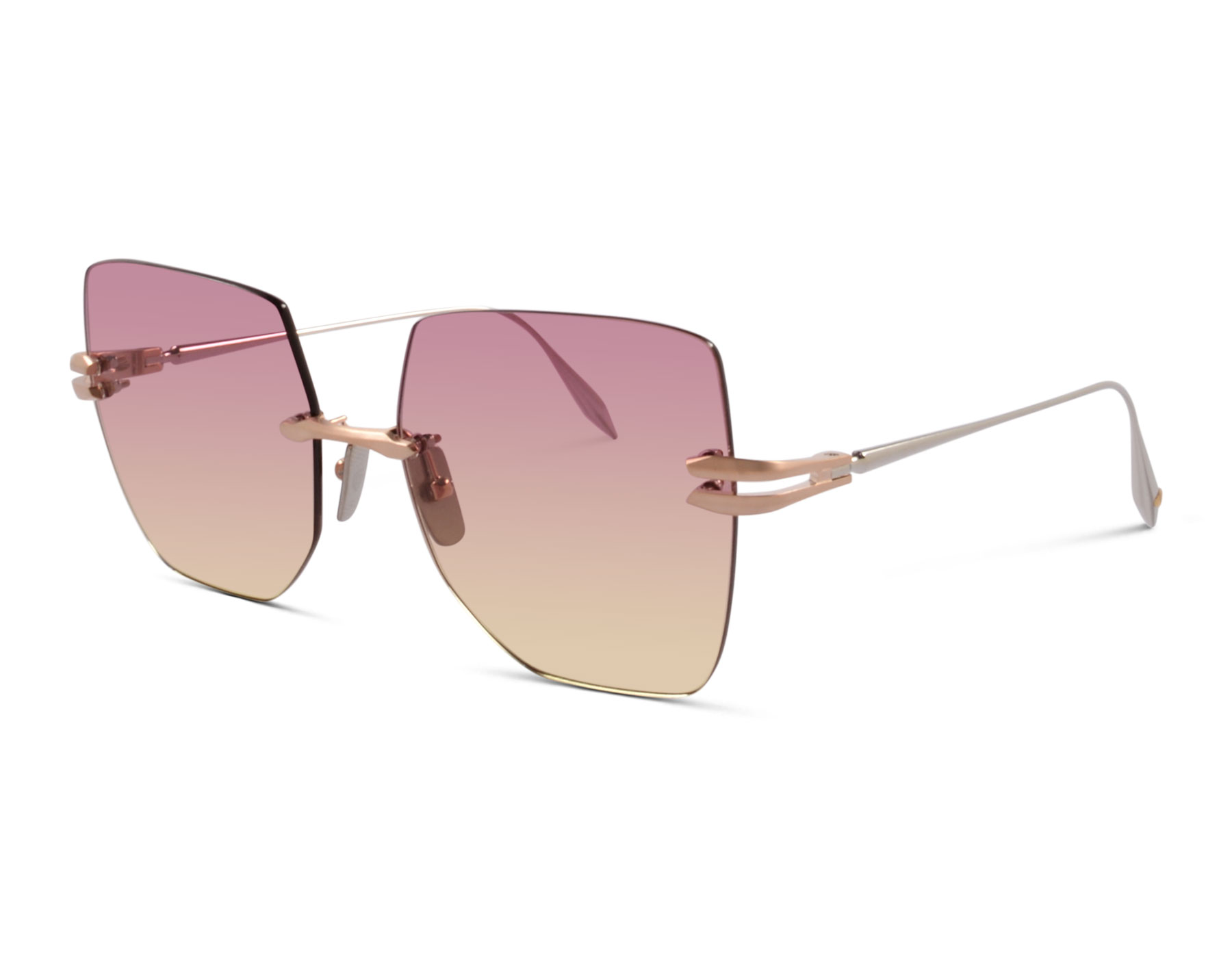 DITA EMBRA DTS155-A-02 58 Brushed Rose Gold - Silver