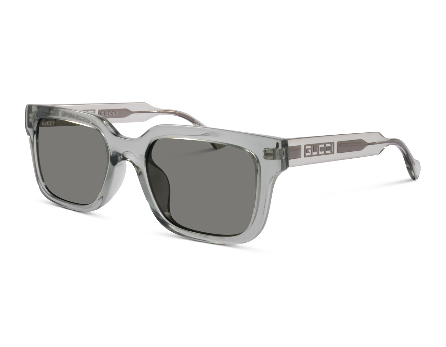 Gucci GG1732SK 004 55 Grau transparent/Silber
