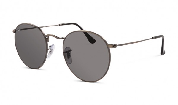 Ray Ban Round Metal RB3447 9229/B1 47 Dunkles Silber