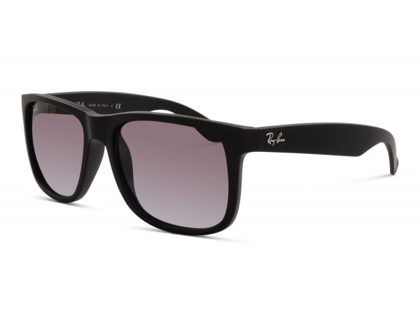 Ray Ban Justin RB 4165 601 8G 54 Rubber Black Grey Gradient