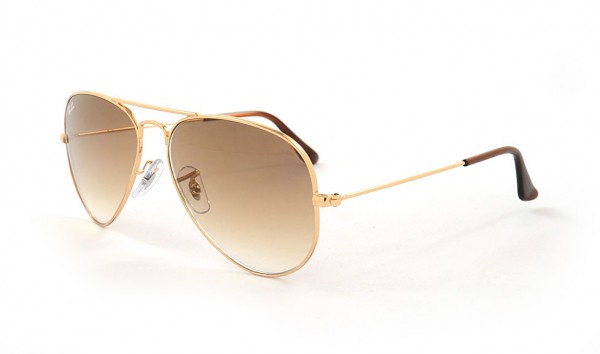 Ray Ban Aviator Large Metal RB 3025 001-51 55 Gold Crystal Brown Gradient
