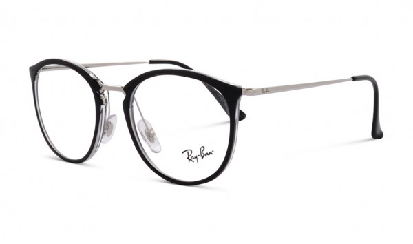 Ray Ban RB 7140 5852 49 Transparent On Top Black